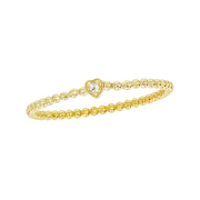 14K Solid Gold Heart Diamond Ring